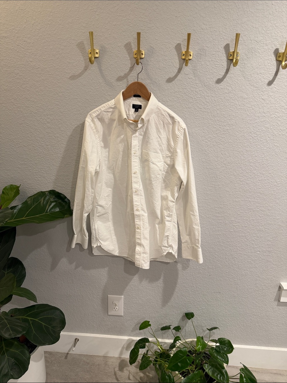 J. Crew Cream Button-Down Dress Shirt